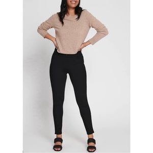 Betabrand Black Classic Dress Pant Yoga Pant Skinny SP